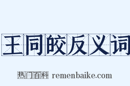 王同皎反义词是什么意思的图片